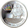 2001 Canada $20 Transportation Ship - Marco Polo Sterling Silver