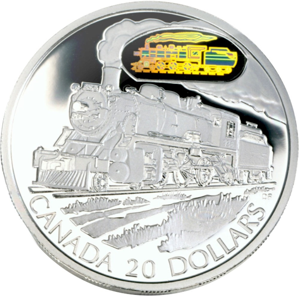 2002 $20 Transportation Train - Canadian Pacific D10 Sterling Silver