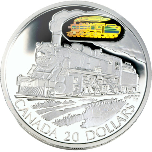 2002 $20 Transportation Train - Canadian Pacific D10 Sterling Silver