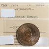 1904 Canada 1-cent ICCS Certified MS62 Lustrous Brown