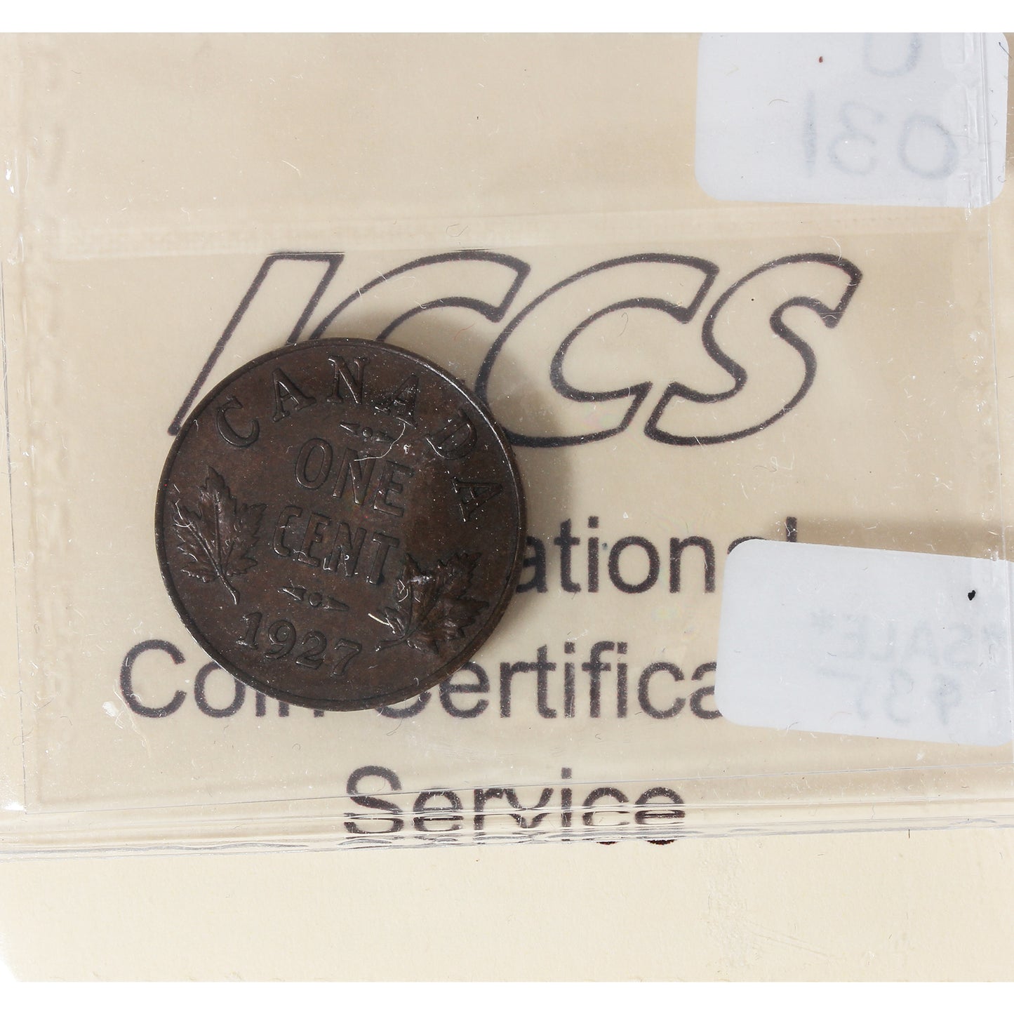 1927 Canada 1-cent ICCS Certified MS60 Brown