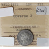 1873 Obv.2 Newfoundland 10-cents ICCS Certified F12 Cleaned