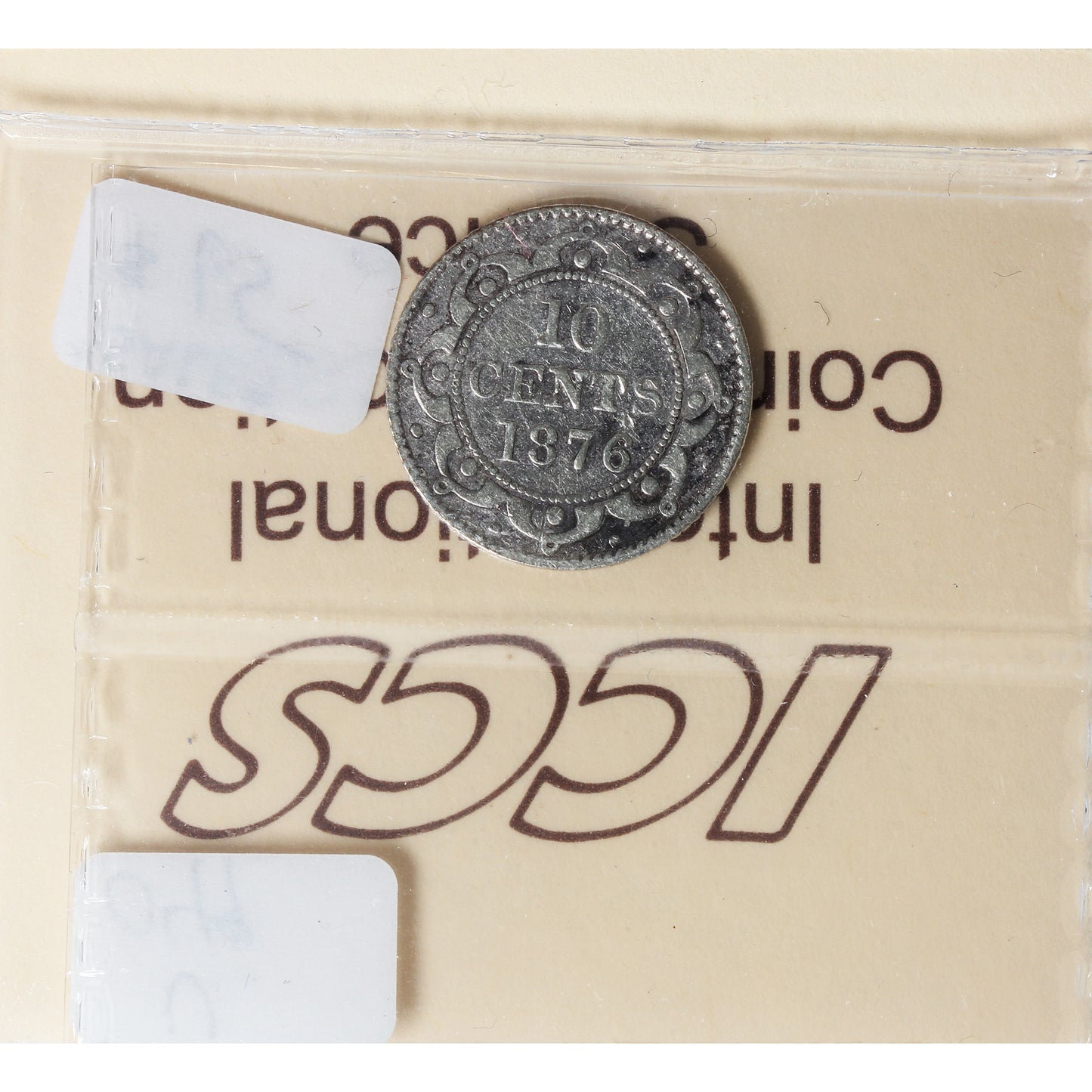 1876H Newfoundland 10-cents ICCS Certified VG8 Scratched