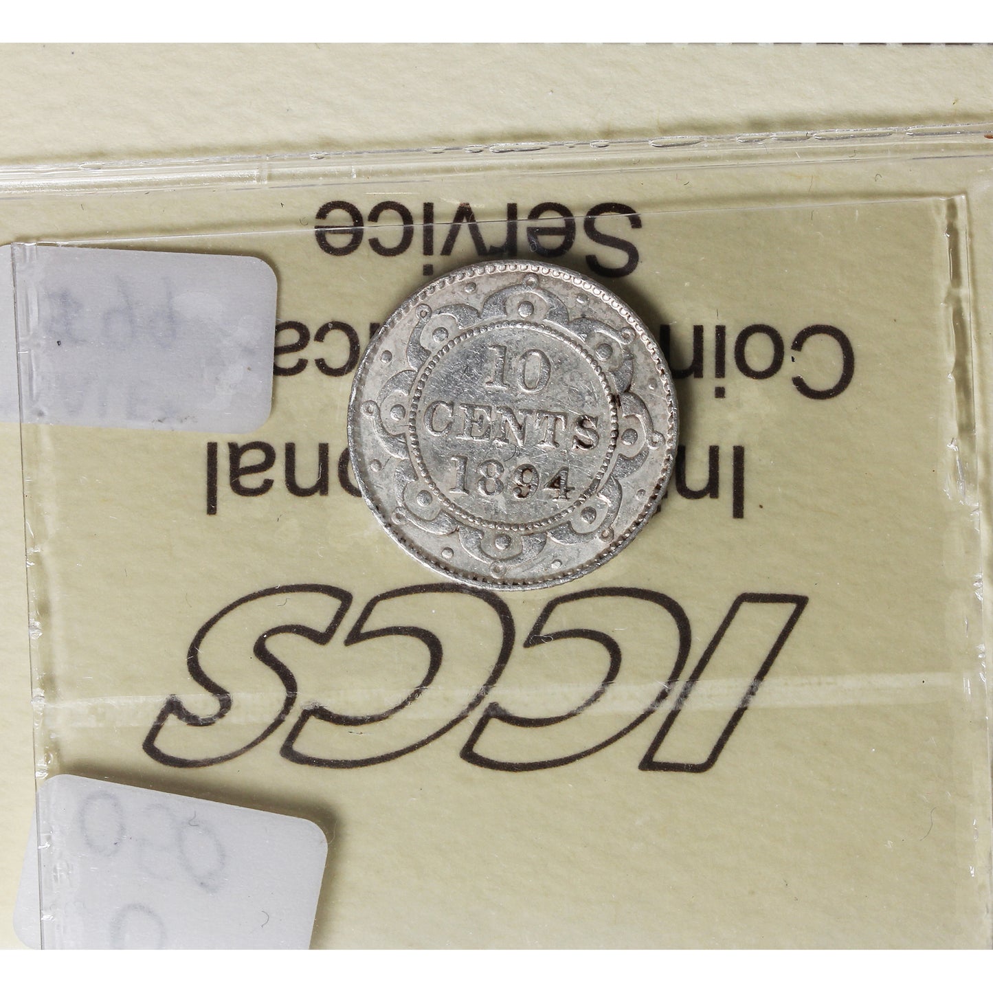 1894 Obv. 3 Newfoundland 10-cents ICCS Certified EF40 Cleaned