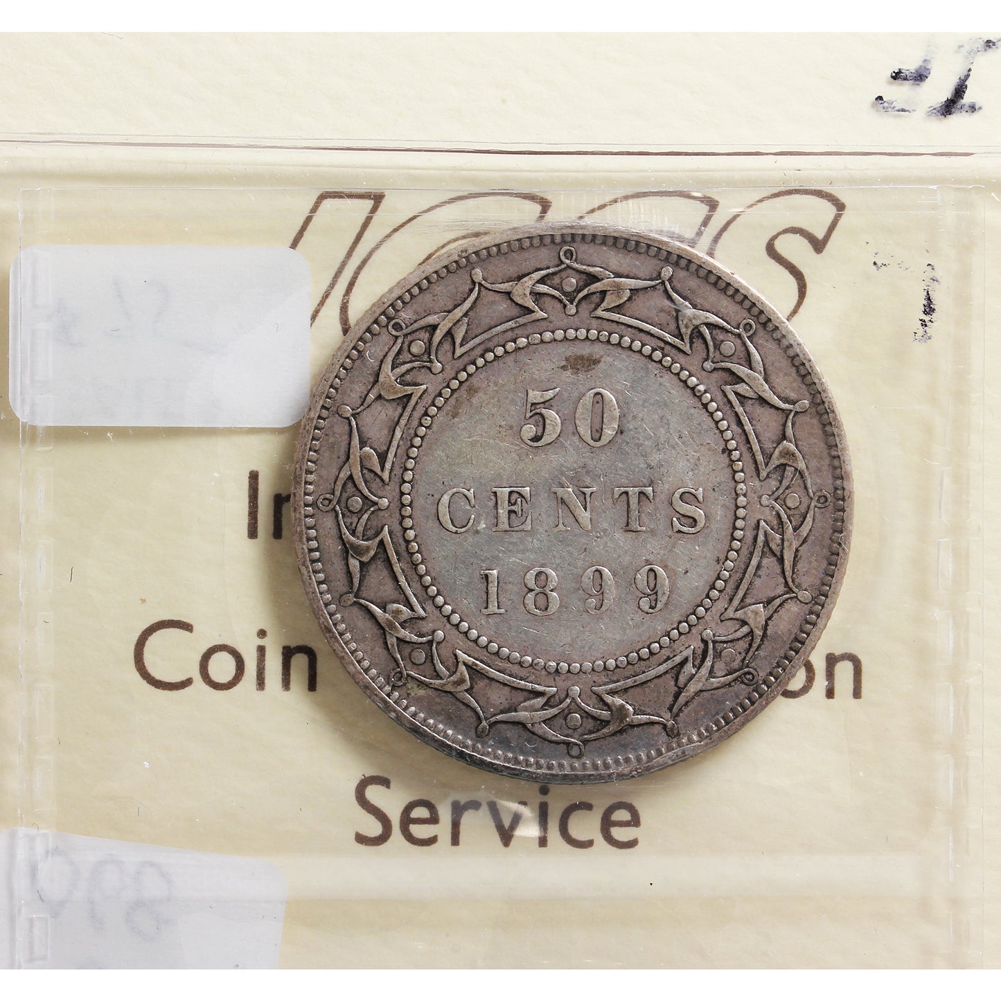 1899 Narrow 9's Newfoundland 50-cents ICCS Certified VF30 Toned