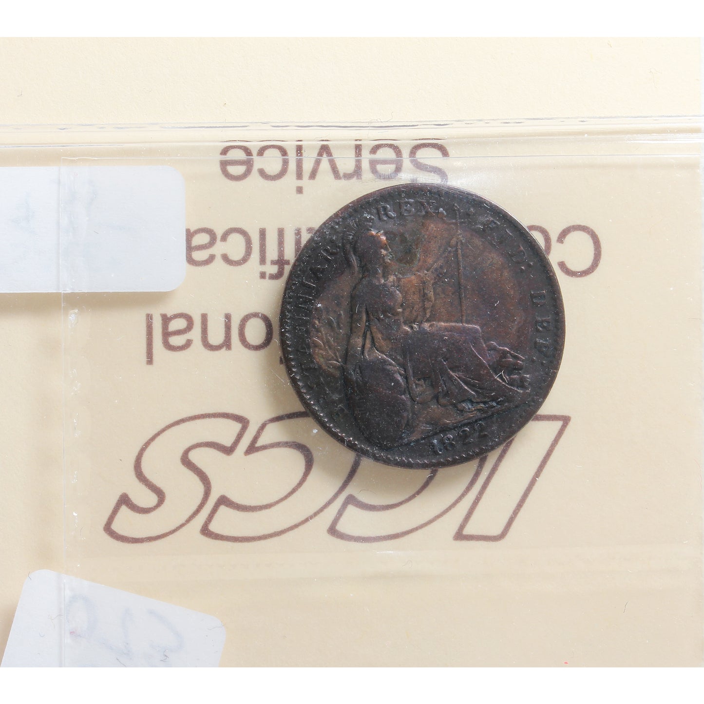 1822 Great Britain Farthing ICCS Certified VF30