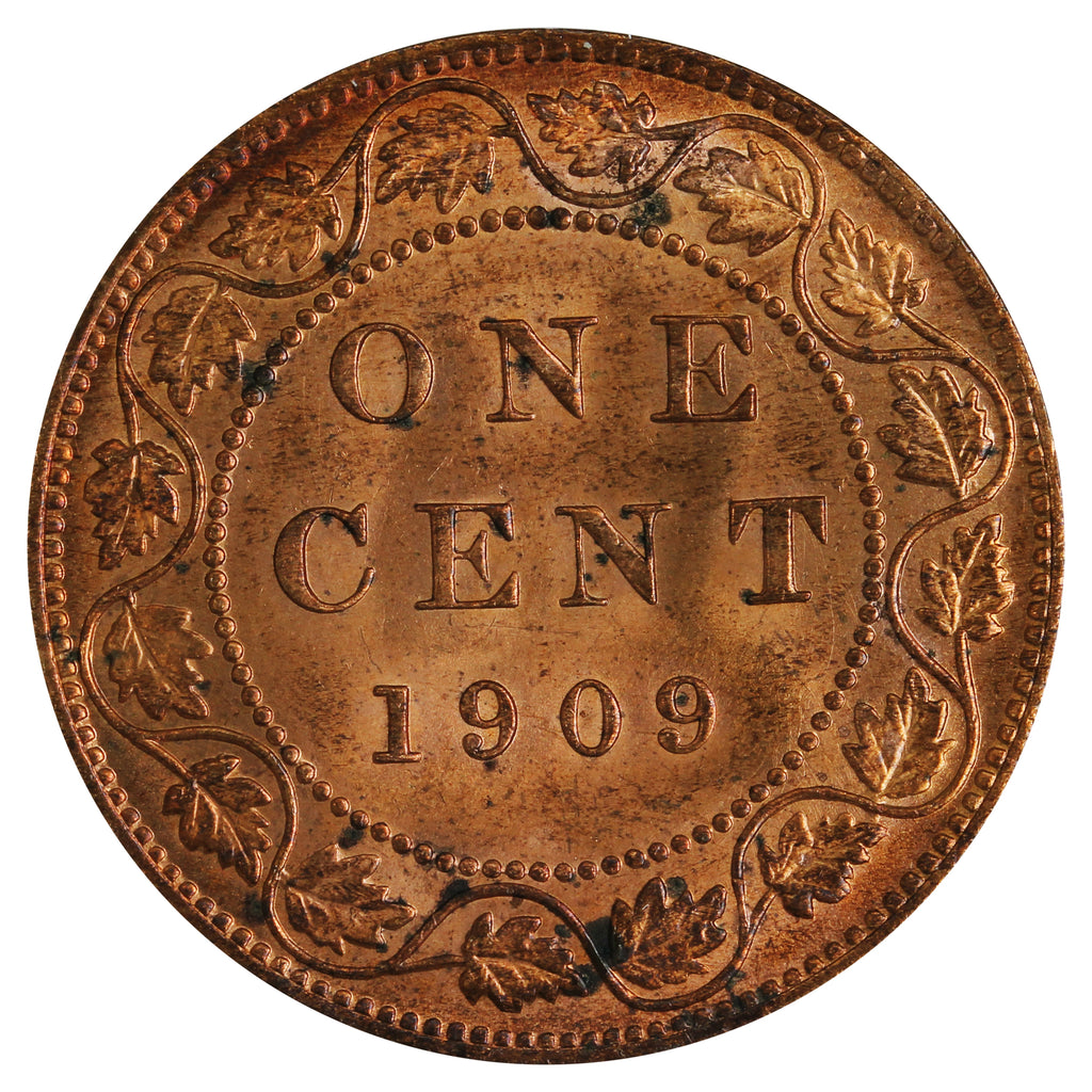 1909 Canada 1-cent Choice Brilliant Uncirculated (MS64) Bent