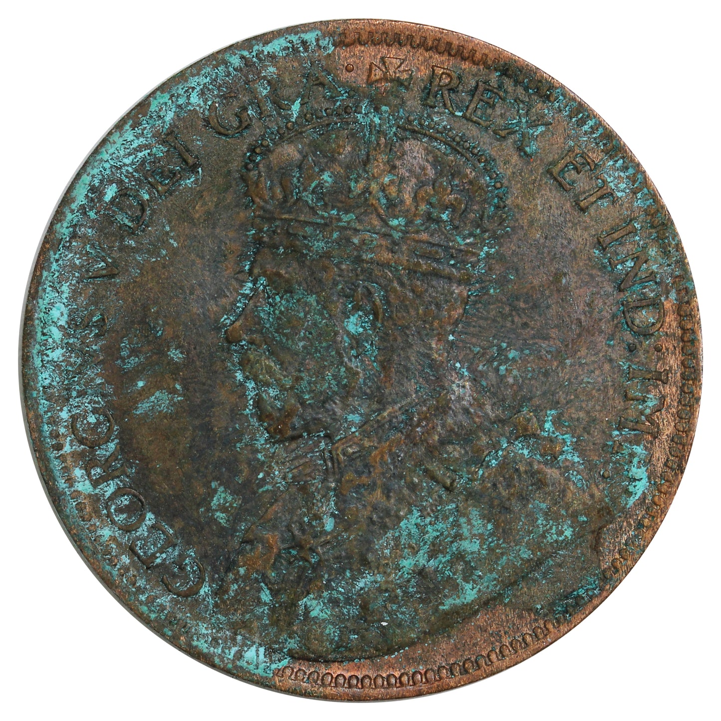 1918 Canada 1-cent UNC+ (MS62) Heavy Corrosion