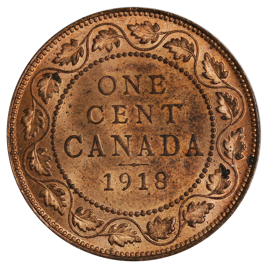 1918 Canada 1-cent Brilliant Uncirculated (MS63) Scratched