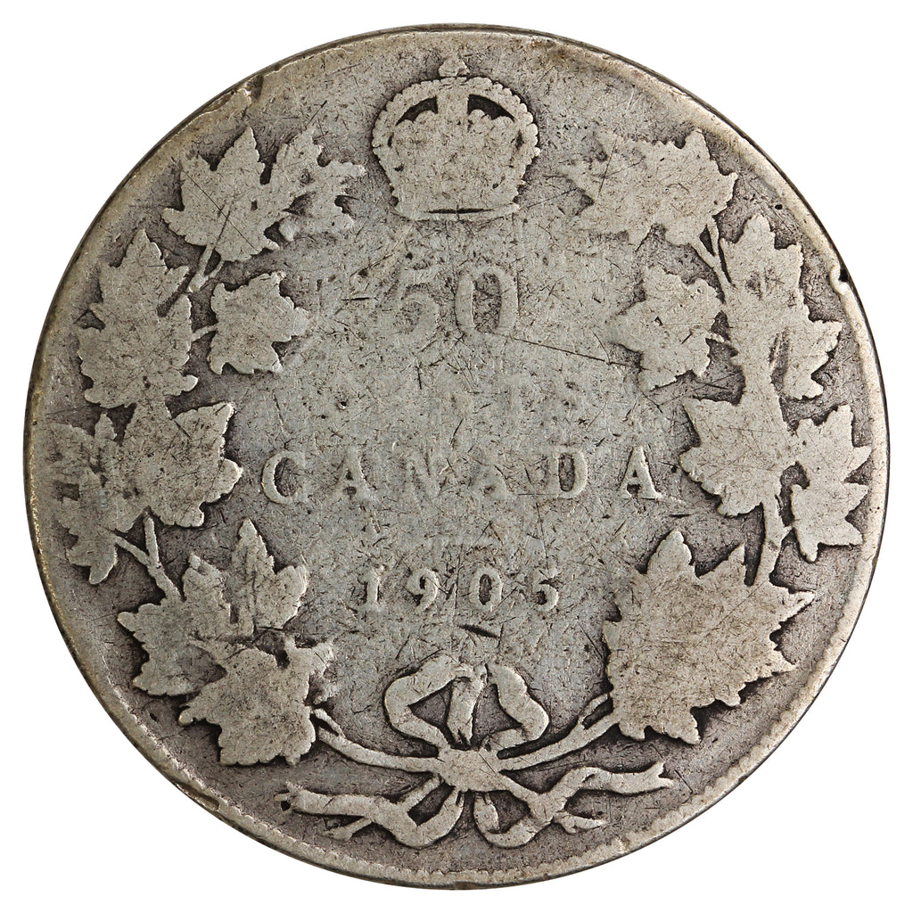 1905 Canada 50-cents Good (G4) Scratched