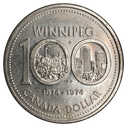 1974 W. Yoke VCR #16 Canada Nickel Dollar Extra Fine (EF40)