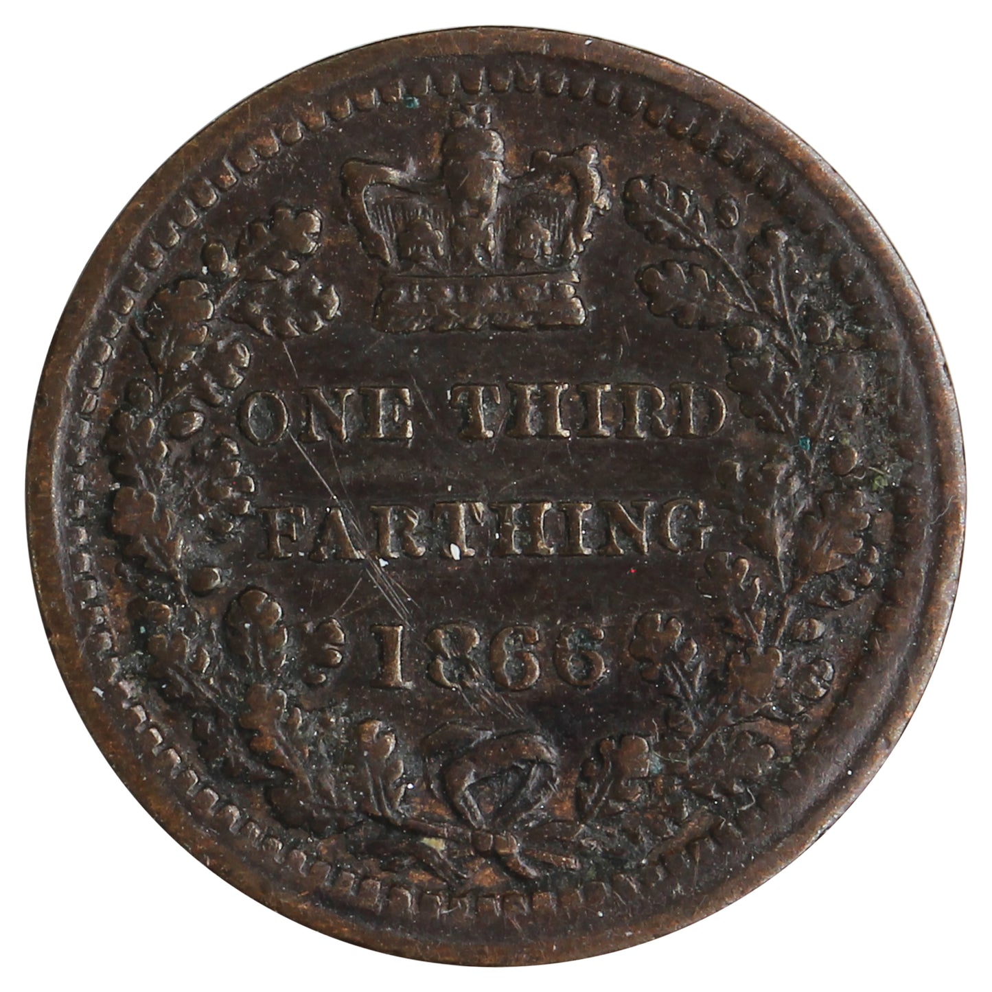 Great Britain 1866 1/3 Farthing UNC (MS60)