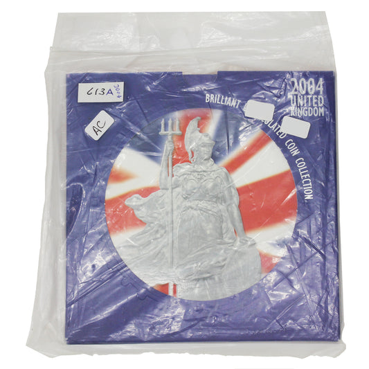 Great Britain 2004 Brilliant Uncirculated Coin Collection in Folder