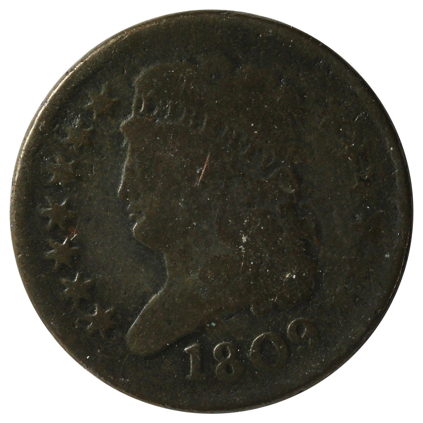 1809 USA Half Cent G-VG (G6) $