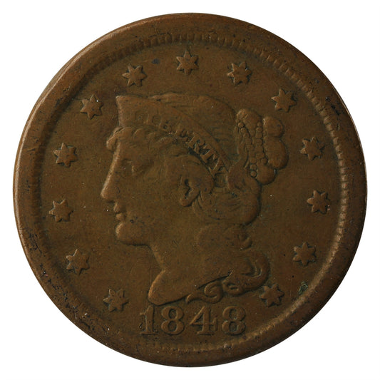 1848 USA Cent F-VF (F-15)