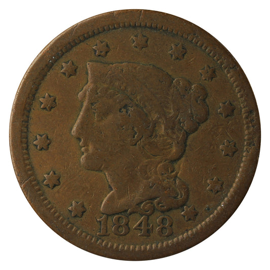 1848 USA Cent Very Good (VG-8)