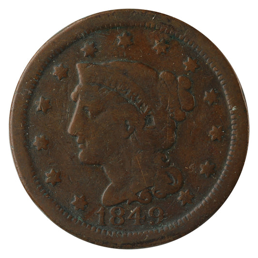 1849 USA Cent Very Good (VG-8)