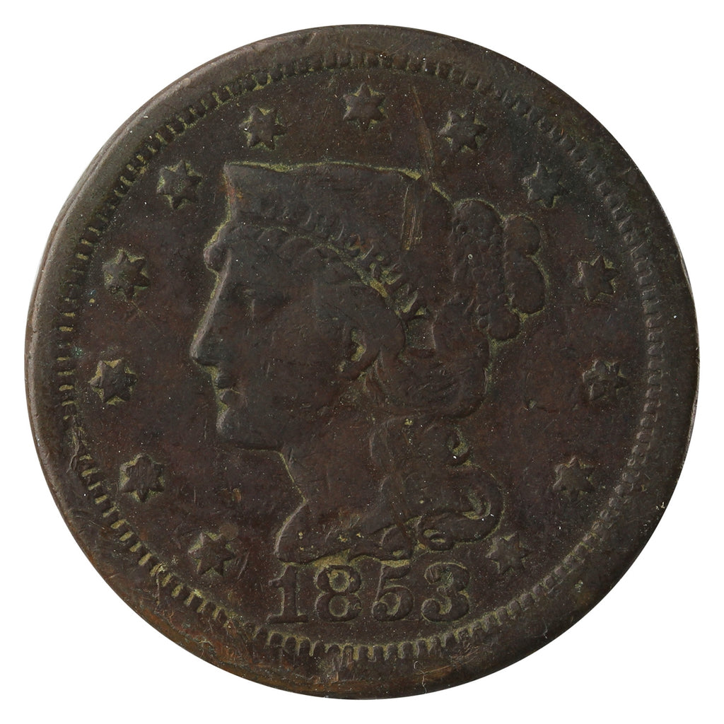 1853 USA Cent F-VF (F-15)