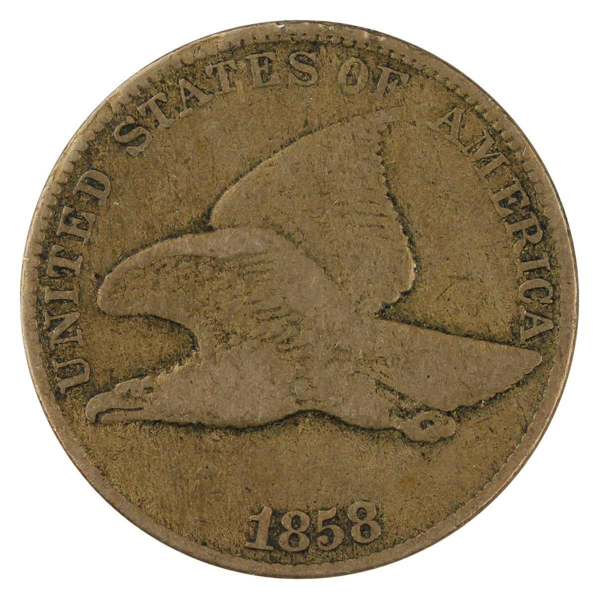 1858 Large Letters USA Cent Very Fine (VF-20) $