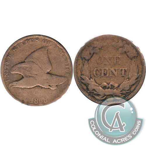 1858 Small Letters USA Cent Good (G-4)