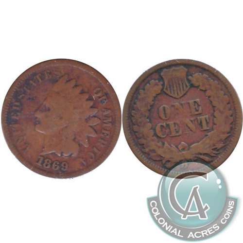 1869 USA Cent G-VG (G6) $