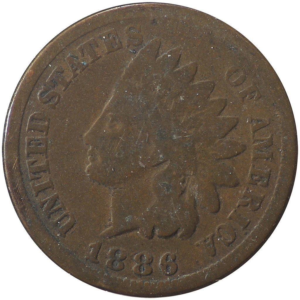 1886 Var. 1 USA Cent G-VG (G6)