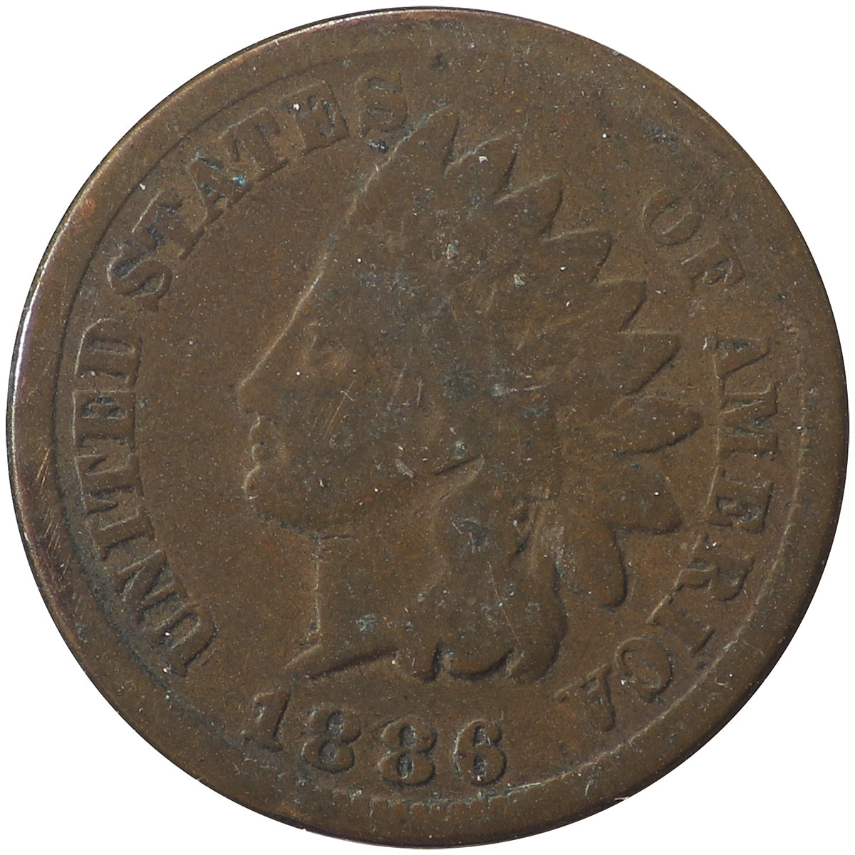1886 Var. 1 USA Cent G-VG (G6)