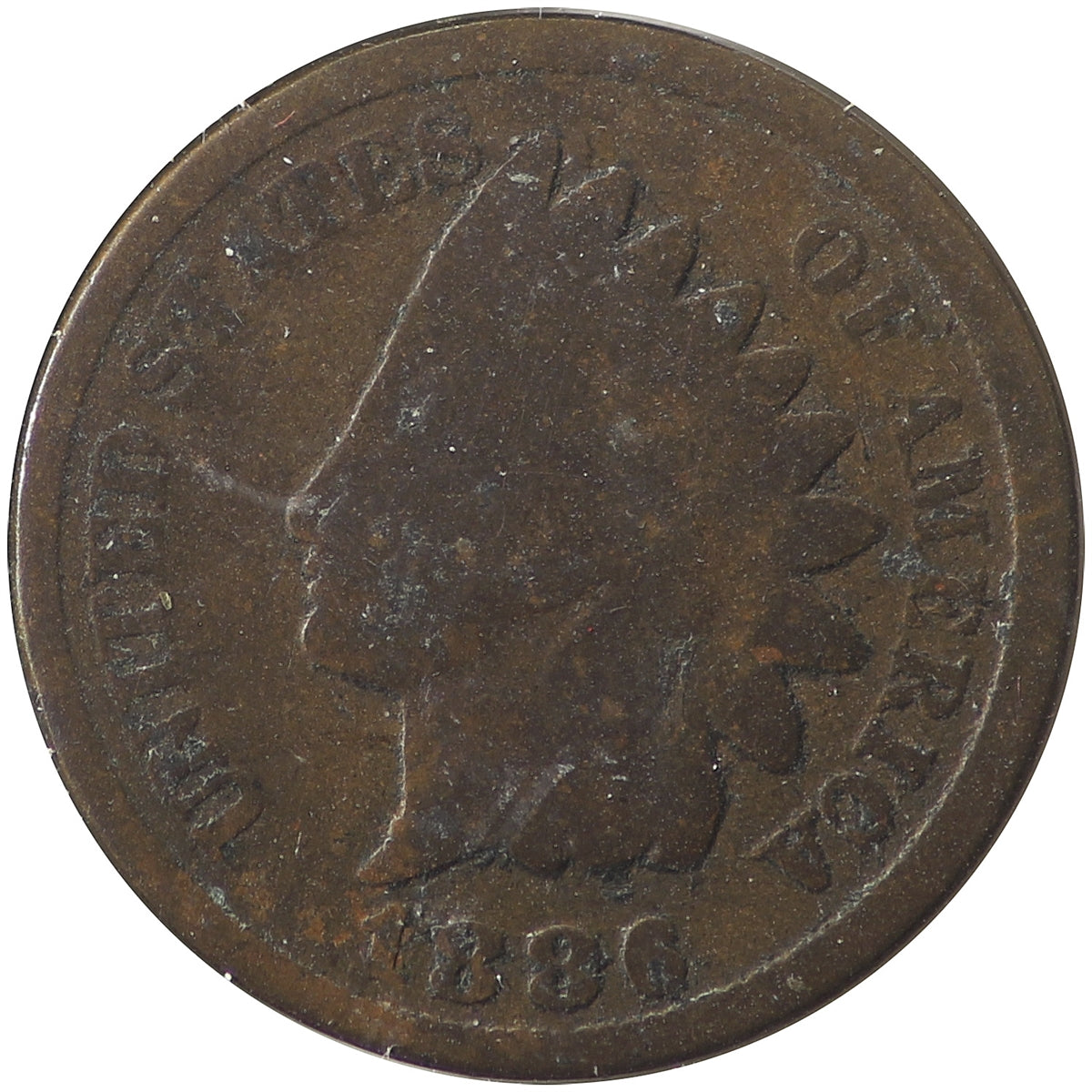1886 Var. 2 USA Cent Good (G4)