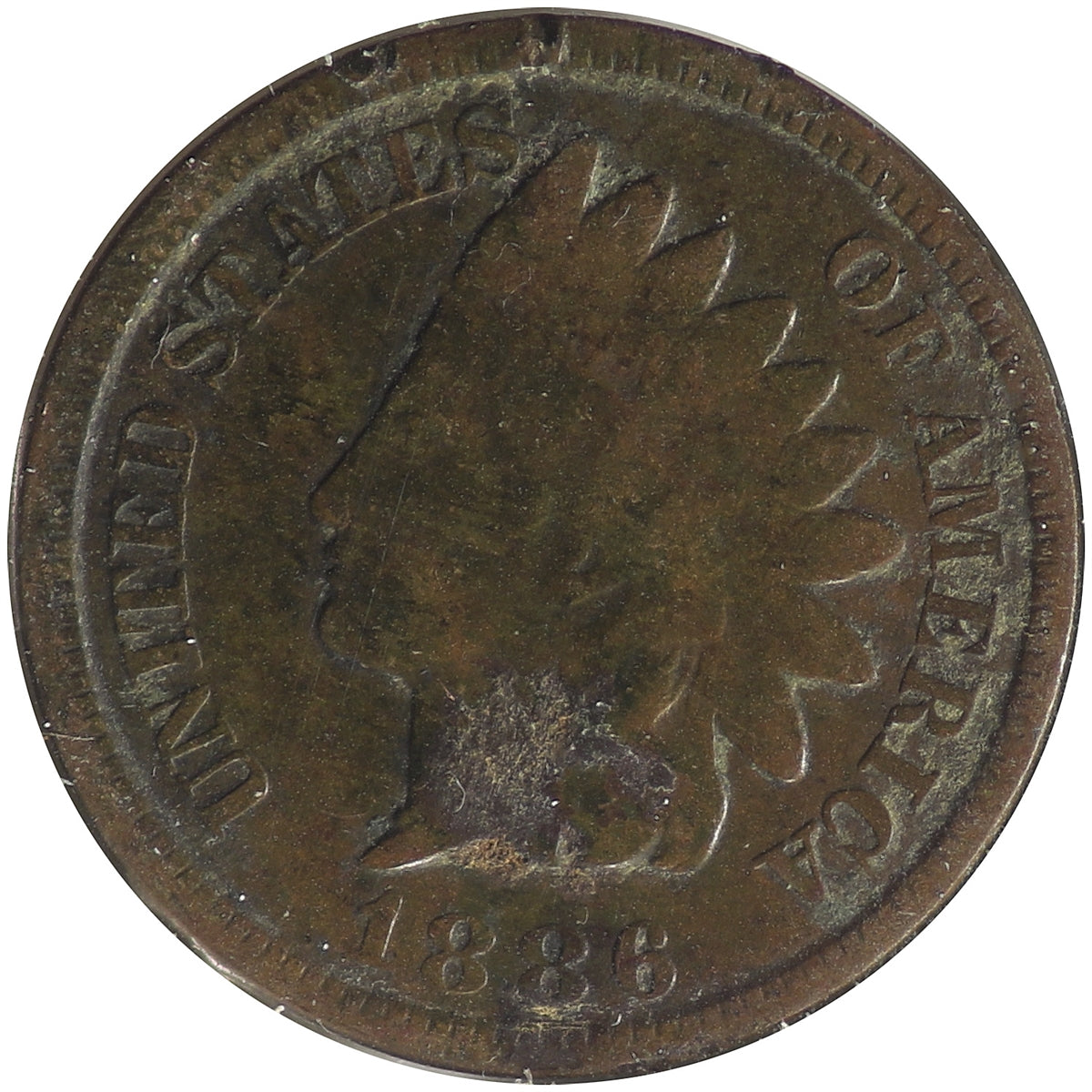 1886 Var. 2 USA Cent Very Good (VG8)