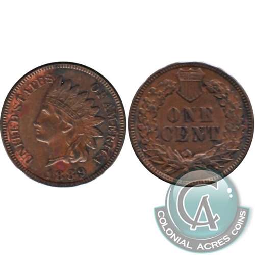 1889 USA Cent Almost Uncirculated (AU50)