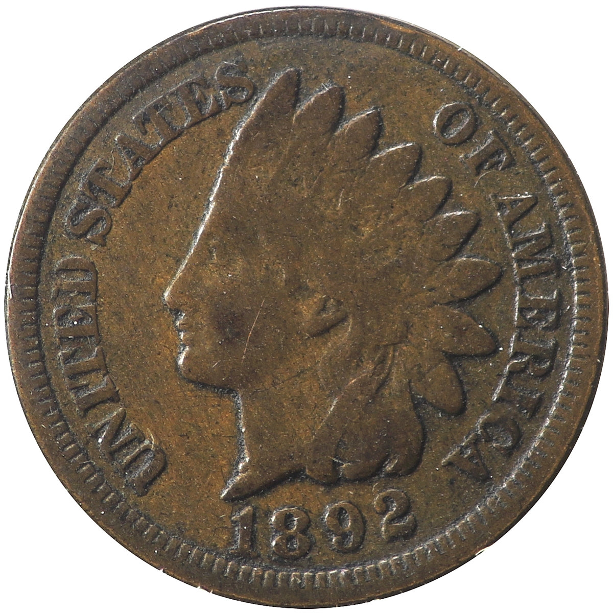 1892 USA Cent VG-F (VG10)