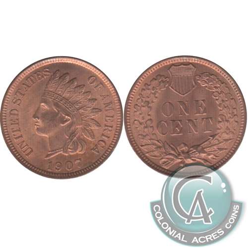 1907 USA Cent Brilliant Uncirculated (MS63) $