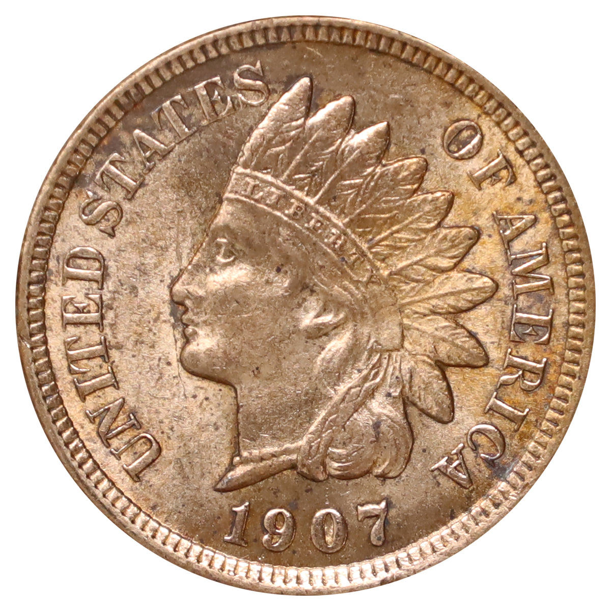 1907 USA Cent Brilliant Uncirculated (MS63)