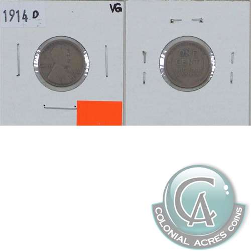 1914 D USA Cent Very Good (VG8) $