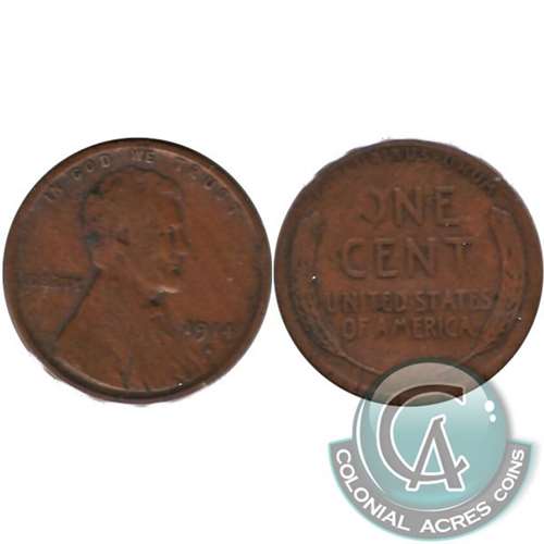1914 S USA Cent VG-F (VG10)