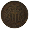 1864 Large Motto USA 2-cents VF-EF (VF-30)
