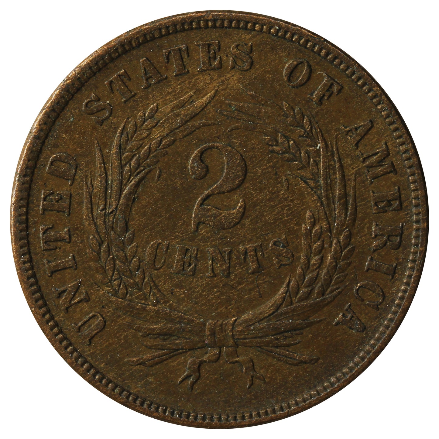 1866 USA 2 Cents Extra Fine (EF40)
