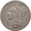 1867 Nickel USA 3 Cents VG-F (VG-10)