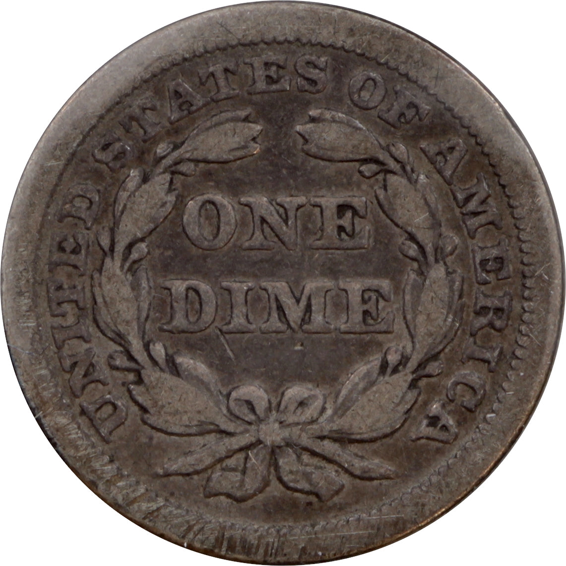 1853 Arrows USA Dime Fine (F-12)