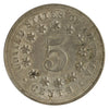 1867 No Rays USA Nickel Almost Uncirculated (AU50) $
