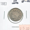 1883 No Cents USA Nickel EF-AU (EF45)