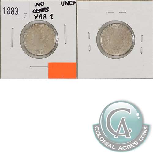 1883 No Cents USA Nickel UNC+ (MS-62)