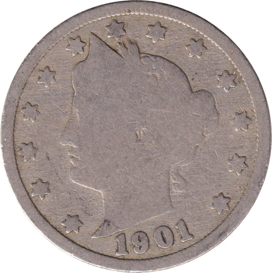 1901 USA Nickel Good (G-4)