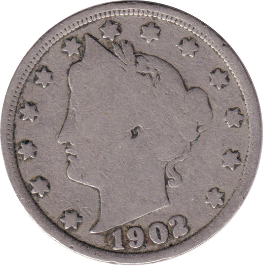 1902 USA Nickel Good (G-4)