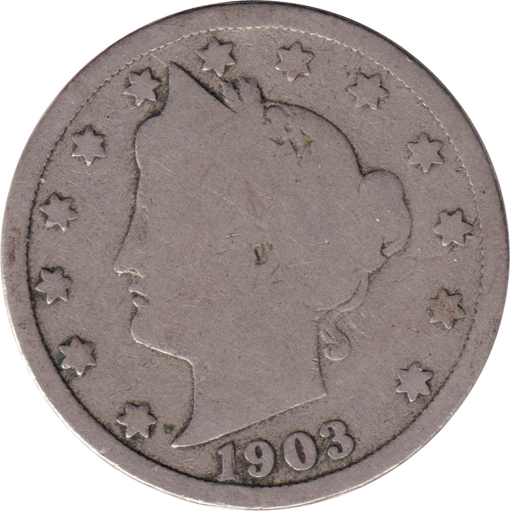 1903 USA Nickel About Good (AG3)