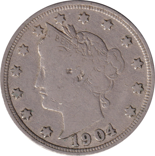 1904 USA Nickel VG-F (VG-10)