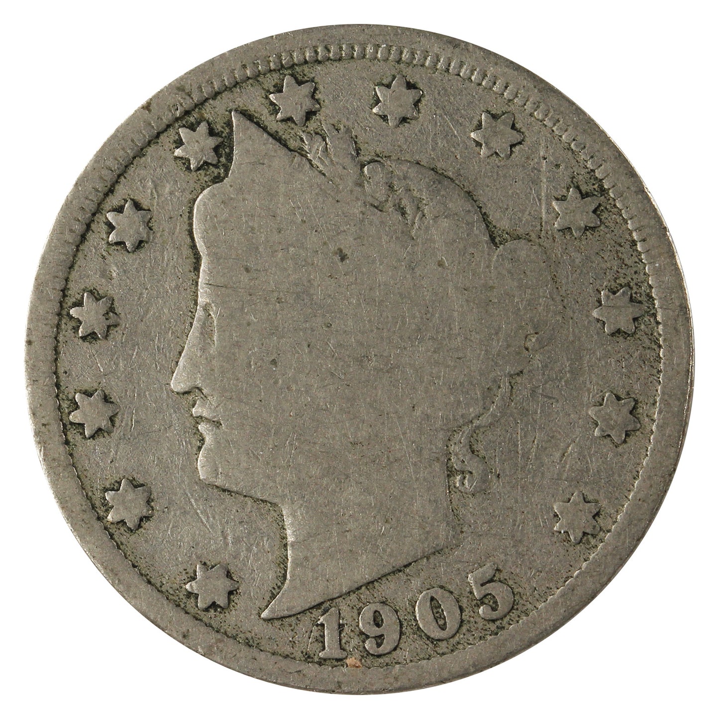 1905 USA Nickel About Good (AG-3)