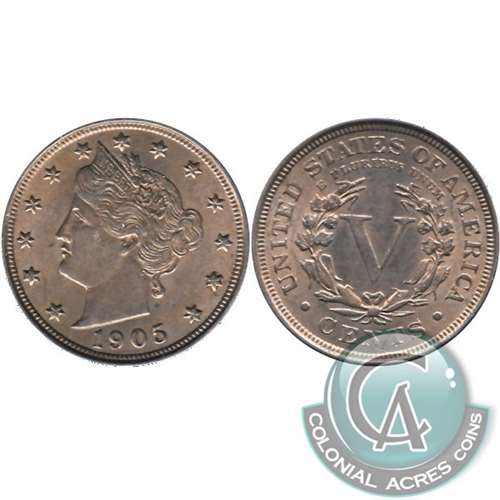 1905 USA Nickel Almost Uncirculated (AU50) $