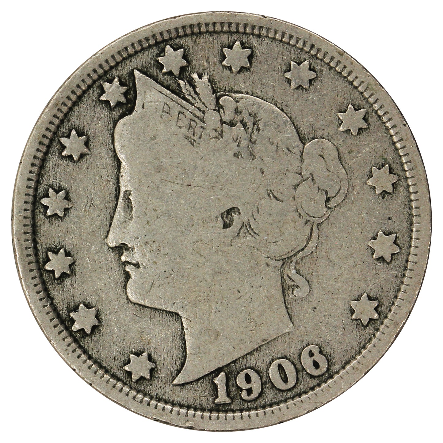 1906 USA Nickel Very Good (VG8)