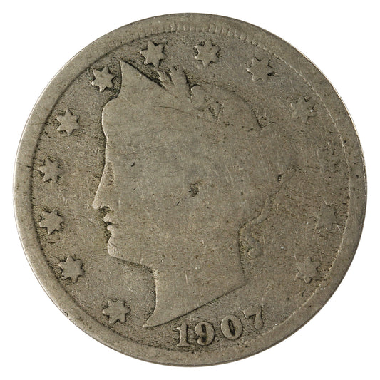 1907 USA Nickel About Good (AG-3)